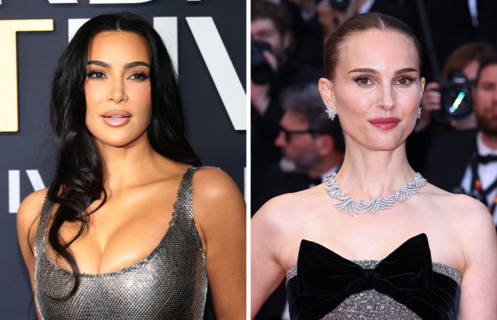 Two female celebrities born in the same year showcasing the dramatic impact of plastic surgery in side-by-side photos.
