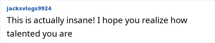 Comment praising the talent behind building a fully functional 8-bit computer using K’Nex, expressing amazement and admiration. Comment praising the talent behind building a fully functional 8-bit computer using K’Nex, expressing amazement and admiration.