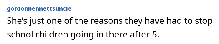 Text post from gordonbennettsuncle about stopping school children from entering after 5, linked to two tier policy debate.