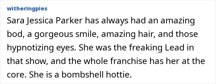 Text excerpt about Sara Jessica Parker praising her looks, linked to backlash over Maxim’s most unattractive women list resurfacing decades later. Text excerpt about Sara Jessica Parker praising her looks, linked to backlash over Maxim’s most unattractive women list resurfacing decades later.