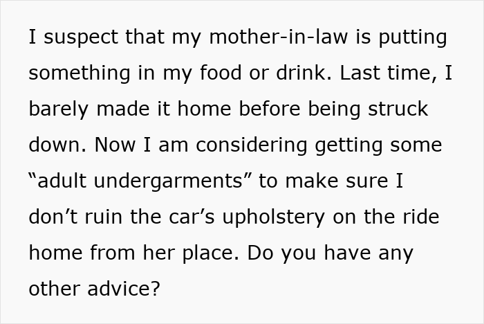Alt text: Man suspects his mom is poisoning his wife but his wife proves him wrong, causing anger and conflict.