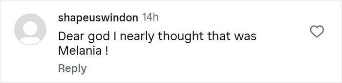 Comment on social media post expressing surprise about resemblance between two public figures. - 45