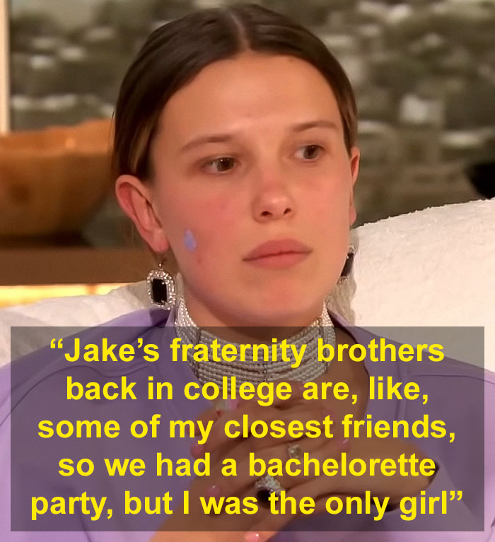 Millie Bobby Brown in an interview, reflecting on personal life moments after adoption news at age 21.