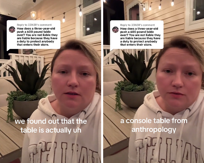 Woman explains how 3YO broke $1,600 caf&eacute; table and mom claims they were held until credit card was handed over.