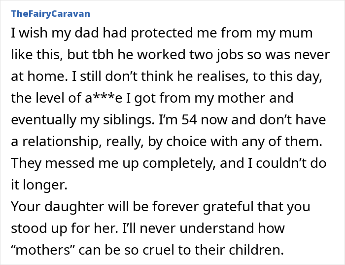 Alt text: Parent-child conflict over mom loving girly daughter more leads to dad removing the other child from home.