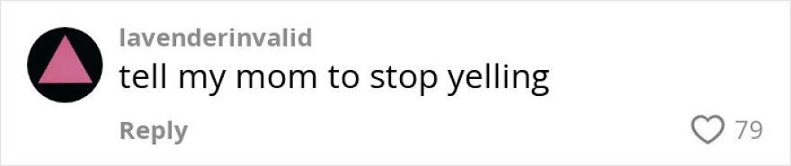 Social media comment with username lavenderinvalid saying tell my mom to stop yelling, warning from neurologist about post-exercise stroke risk.