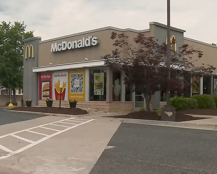 McDonald's restaurant exterior with signage, related to video of 13-year-old arrested sparking widespread outrage.