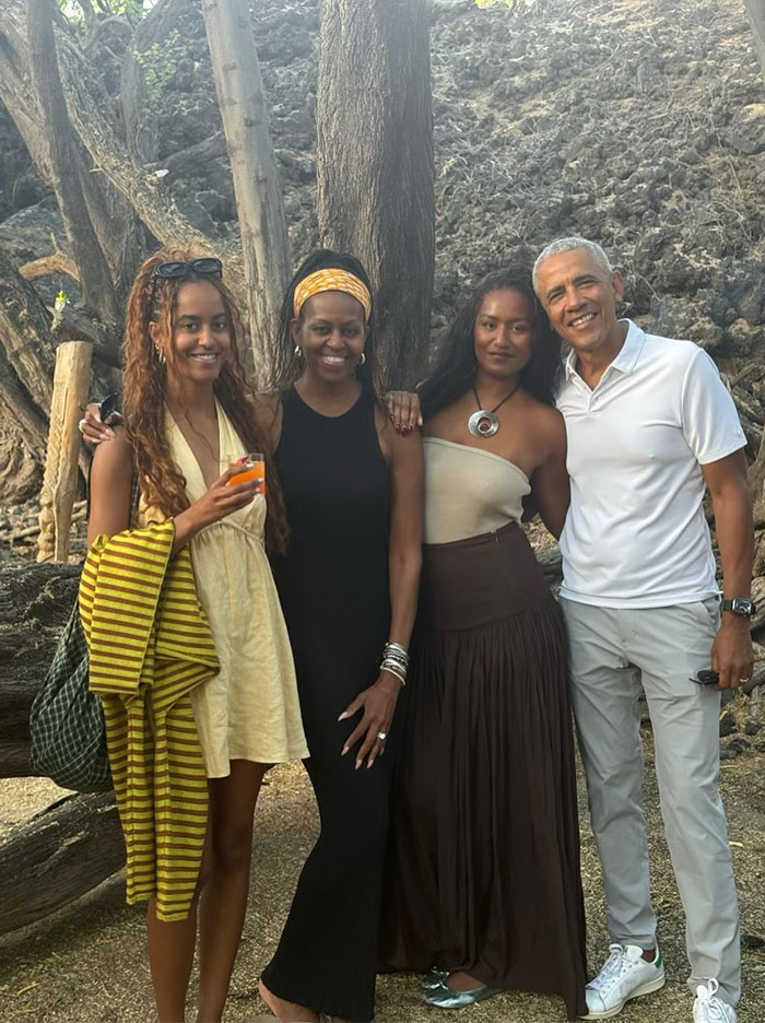 Barack Obama with family outdoors, representing a strategic shift into global media and legacy business growth.