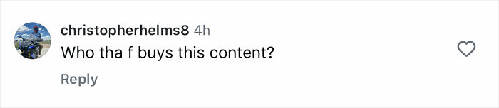 Social media comment questioning the audience about who purchases adult star content on OnlyFans. Social media comment questioning the audience about who purchases adult star content on OnlyFans.