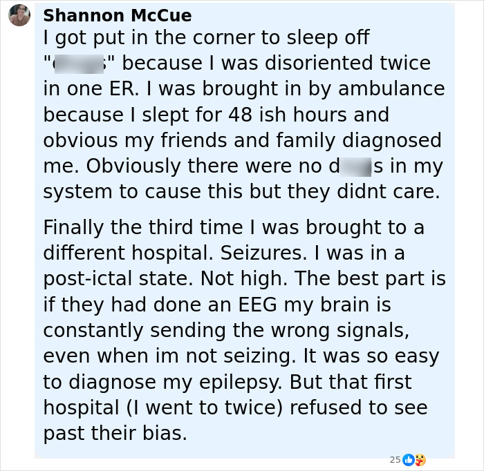 Screenshot of a social media post discussing doctors blaming Sasha Pieterse's 70-pound weight gain on overeating before diagnosis.