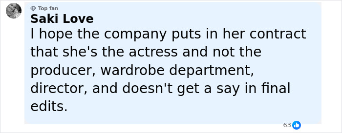 Facebook comment criticizing Blake Lively&rsquo;s role in new rom-com, mentioning director and final edits.