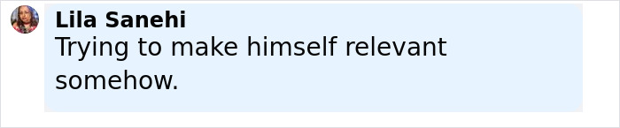 Text comment on a social media post criticizing Cruz Beckham's bulge going viral after parodying dad David Beckham's famous Speedo shot. Text comment on a social media post criticizing Cruz Beckham's bulge going viral after parodying dad David Beckham's famous Speedo shot.