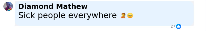 Facebook comment by Diamond Mathew expressing concern about sick people everywhere with sad and facepalm emojis. - 16