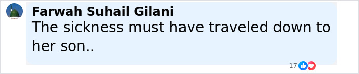 Comment about sickness related to mom allegedly helping 13-year-old son plan mass school shooting in a social media post. - 19