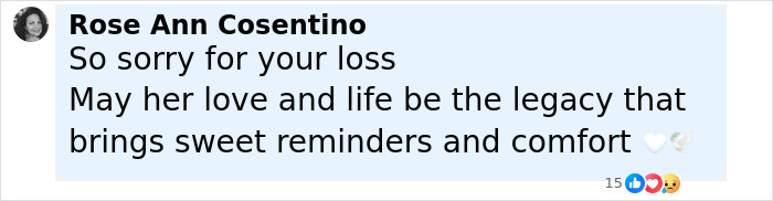 Comment expressing condolences for Brad Pitt's mom, reflecting support after her passing and sharing heartfelt sympathy. Comment expressing condolences for Brad Pitt's mom, reflecting support after her passing and sharing heartfelt sympathy.