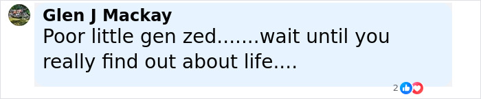 Screenshot of a social media comment about life, related to a 23-year-old woman quitting $180k job over gross comments.