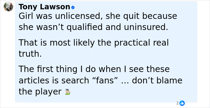Screenshot of a social media comment discussing a 23-year-old woman quitting her $180k job over gross comments from men.