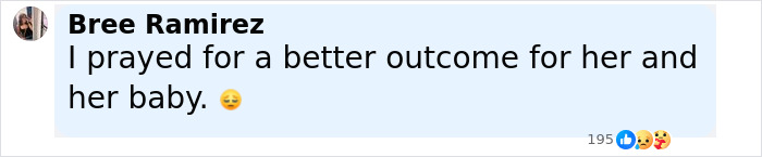 Comment expressing hope for a better outcome for missing mom and baby whose bodies were found after a month. Comment expressing hope for a better outcome for missing mom and baby whose bodies were found after a month.