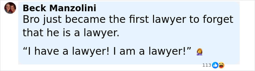 Screenshot of a social media comment about a man sparking an in-flight showdown after breaking the law in a bathroom. Screenshot of a social media comment about a man sparking an in-flight showdown after breaking the law in a bathroom.