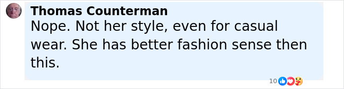 Comment by Thomas Counterman expressing disapproval of Emma Watson&rsquo;s see-through dress worn on a hike.