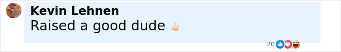 Comment from Kevin Lehnen saying Raised a good dude with a thumbs-up emoji, related to Brad Pitt's final public message to his mom. Comment from Kevin Lehnen saying Raised a good dude with a thumbs-up emoji, related to Brad Pitt's final public message to his mom.
