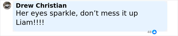 Comment on social media about Liam Neeson’s rumored romance with Pamela Anderson, expressing support and caution. - 12