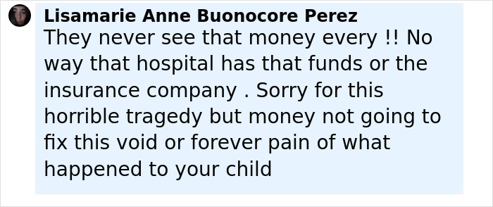 Comment discussing family awarded nearly a billion dollars after healthy pregnancy ended with gravely disabled baby.