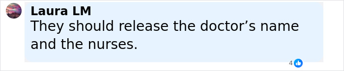 Comment on social media discussing accountability in a family awarded nearly a billion dollars case after gravely disabled baby.