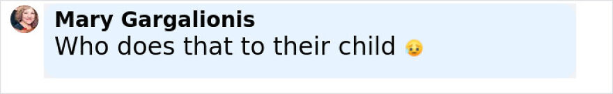 Comment by Mary Gargalionis expressing shock about parents abandoning their child at the airport, reflecting home alone vibes.