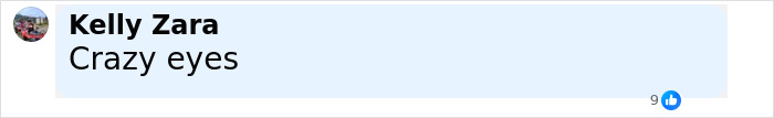 Screenshot of a social media comment by Kelly Zara reading Crazy eyes related to Bryan Kohberger's behavior complaints.