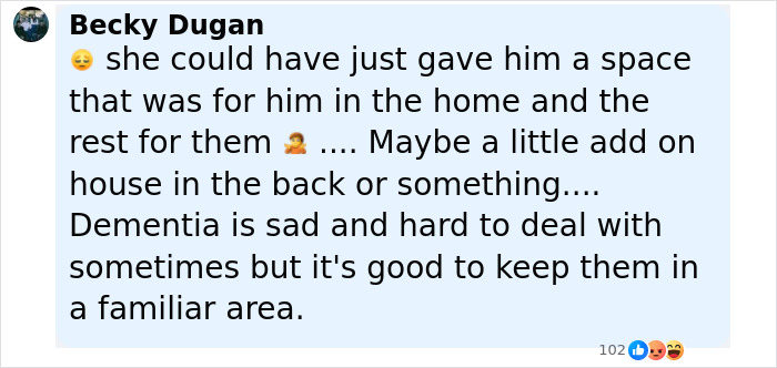 Comment about Bruce Willis's wife sharing an update on living separately during his dementia battle.