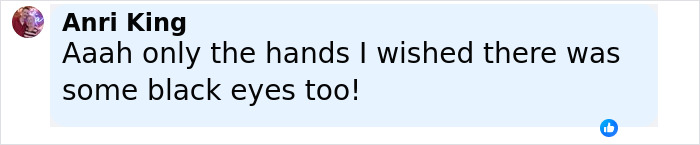 Comment from Anri King expressing a wish for black eyes along with red hands in chilling footage of Bryan Kohberger in jail. Comment from Anri King expressing a wish for black eyes along with red hands in chilling footage of Bryan Kohberger in jail.