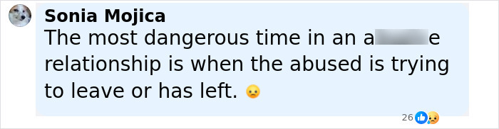 Comment on abuse in relationships shared on social media, highlighting emotional and serious concerns.