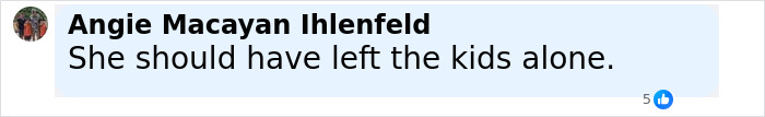 Comment by Angie Macayan Ihlenfeld expressing opinion about a depressed mom ending life of her perfect family after TikTok post.