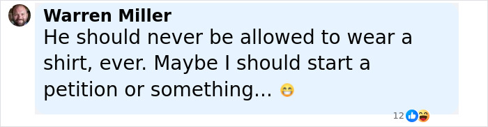 Comment from Warren Miller about Dan Reynolds going shirtless every show, discussing toxic masculinity online.