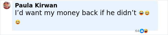 Comment by Paula Kirwan reacting humorously about Dan Reynolds going shirtless every show related to toxic masculinity.