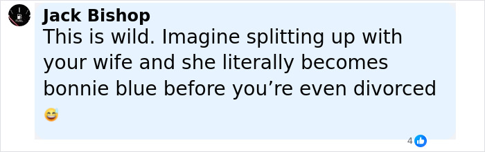 Comment by Jack Bishop about Bonnie Blue&rsquo;s ex-husband speaking out on her career in a new documentary.