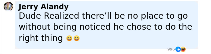 Comment by Jerry Alandy about a man stunning the internet after turning himself in for homicide, discussing Batman villain reference.