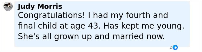 Comment by Judy Morris congratulating Anna Kournikova on pregnancy announcement with longtime partner Enrique Iglesias at age 44. Comment by Judy Morris congratulating Anna Kournikova on pregnancy announcement with longtime partner Enrique Iglesias at age 44.