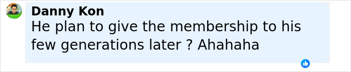 Comment by Danny Kon about gym membership plan, highlighting frustration with management after spending large amount. Comment by Danny Kon about gym membership plan, highlighting frustration with management after spending large amount.