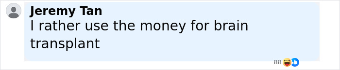 User comment on social media expressing frustration about spending money, related to gym membership ghosting incident. User comment on social media expressing frustration about spending money, related to gym membership ghosting incident.