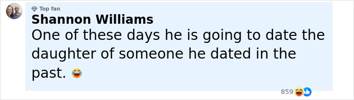 Comment by Shannon Williams reacting to Leonardo DiCaprio's PDA-filled yacht trip with girlfriend, 27, sparking fan discussions.