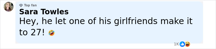 Comment by Sara Towles reacting humorously to Leonardo DiCaprio's PDA-filled yacht trip with girlfriend, 27, on social media.