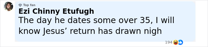 Screenshot of a social media comment reacting to Leonardo DiCaprio's PDA-filled yacht trip with his girlfriend.