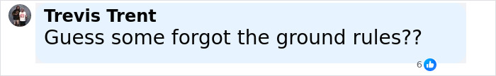 Facebook comment by Trevis Trent stating Guess some forgot the ground rules, related to man caught vaping on plane incident.