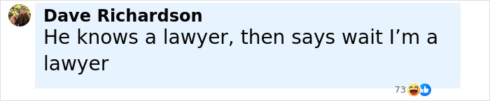 Screenshot of a Facebook comment by Dave Richardson sharing a bizarre excuse after a man caught vaping on a plane.