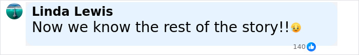 Comment from Linda Lewis stating "Now we know the rest of the story" related to Kelly Clarkson's ex-assistant.