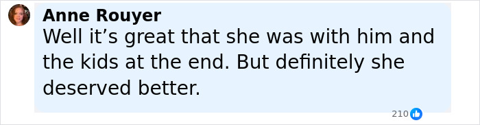 Comment by Anne Rouyer about Kelly Clarkson's ex-assistant mentioned as Brandon Blackstock's soulmate in obituary.