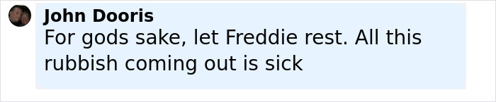 A social media comment expressing backlash over Freddie Mercury love child claims ahead of a new book release.