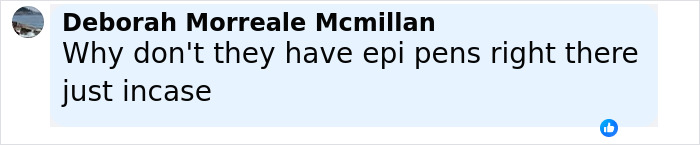 Comment asking why epi pens are not available nearby during an emergency following a routine CT scan incident.